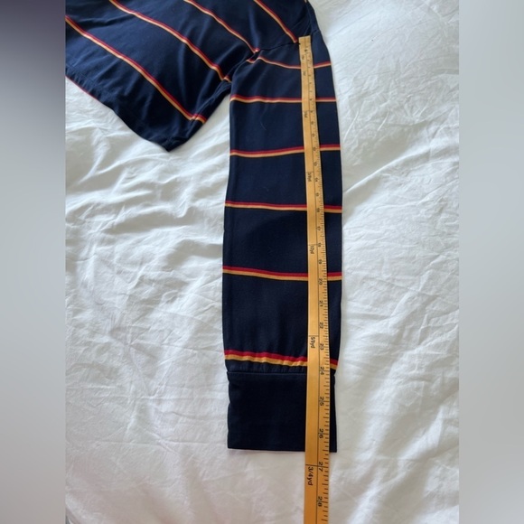 Reformation Blue Striped Chloe Long Sleeve Crop Top Size Small - Picture 4 of 10